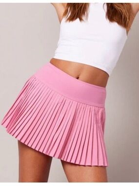 Aerie Serve Pleated Tennis Skirt Women’s Size Salmon XL Pink Active Skort